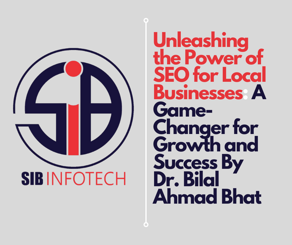 Unleashing the Power of SEO for Local Businesses: A Game-Changer for Growth and Success By Dr. Bilal Ahmad Bhat